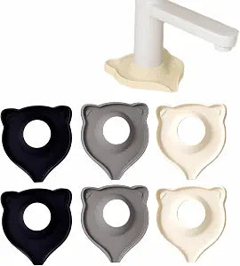 6 Pcs Silicone Faucet Mat Kitchen Sink Faucet Splash Proof Mat for Home Kitchen Bathroom Daily Use