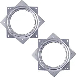 2Pack 6" Lazy Susan Turntable 500-lb Steel Ball Bearing Rotating Tray Strong Sturdy Table Cabinet Low Profile for 360 Chair and Door, Kitchen, Craft Project, Makeup Holder, Monitor(6 Inch)