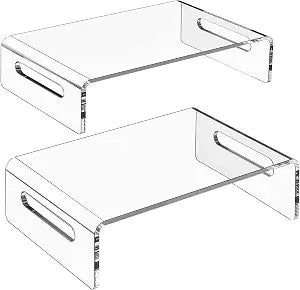 Zimilar 2 Pack Monitor Stand Riser, Acrylic Monitor Stand for Computer