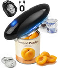 Electric Can Opener, One-Touch Automatic Can Opener, Hands Free Can Opener for Seniors with Arthritis, Rechargeable Cordless Can Opener Side-Cut, Safety Smooth Edge, Fits Most Cans