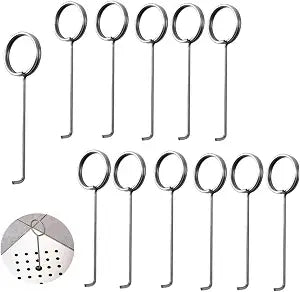 12PCS Drain Key Lifting Hook Stainless Steel Tub Drain Removal Tool