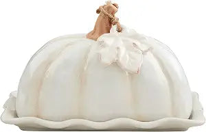 Mud Pie Pumpkin Butter Dish With Lid, Fall and Thanksgiving Butter Dish