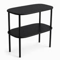 Ibyx Stackable Shelves Organizer for Kitchen, Set of 2, Bamboo, Black