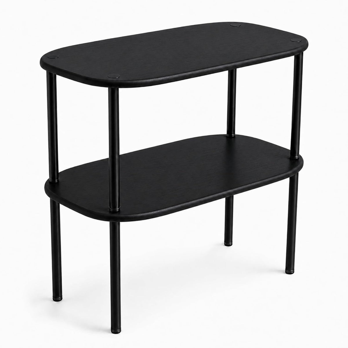 Ibyx Stackable Shelves Organizer for Kitchen, Set of 2, Bamboo, Black