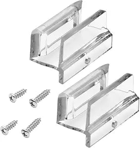 Sliding Shower Door Bottom Guide for Sliding Shower Door (Top Hung) Shower Door Guide, 3/8 in Channels Suitable for 3/8-inch Thick Shower Glass Doors Shower Door Plastic Guide2Pack