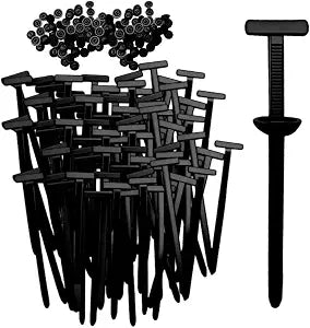 2026 New Upgrade Nylon Universal Cable Tie Buckle,Heavy Duty Self-Locking Zip Ties Holder with Pin Button Design, Multipurpose Black Cable Tie Buckle Tool for Car Daily Repair (50)
