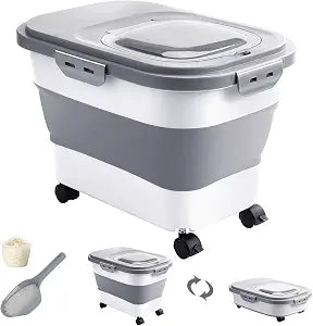 20-30 Lbs Rice Storage Container,Collapsible Food Storage Containers