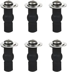 Hibbent 6 Pack Toilet Seat Bolts, Toilet Seat Screws Replacement Kit