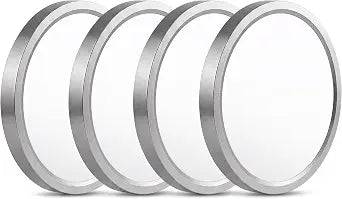 7 Inch LED Flush Mount Ceiling Light Fixture, 4 Pack Silver, Dimmable, Adjustable Color Temperature, 12W 1000LM Slim Round Flat Panel Light for Bedroom, Kitchen, Living Room, Bathroom