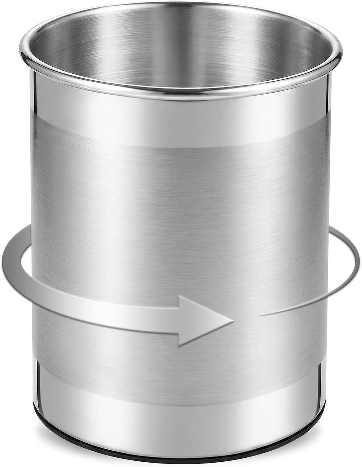 CHEFBEE 360 Rotating Stainless Steel Utensil Holder, Extra Large