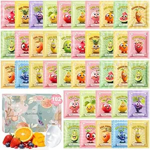 Aottom 102pcs Face Masks Bulk,Face Masks Skincare,Face Sheet Masks