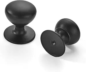 khtumeware 4 Pack Black Cabinet knobs Solid Heavy-Duty Bifold Closet Door Knobs Door Drawer Handles for Dresser Drawers Bi-Fold Door Knob