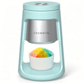 CROWNFUL Shaved Ice Machine, Blue 130W Electric Ice Shaver with 2 Ice Cups