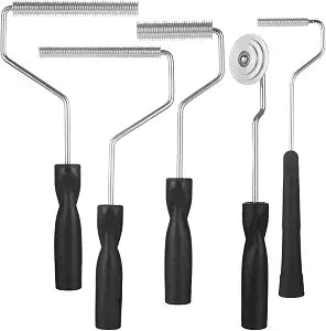 Fiberglass Roller Tools Kit Set of 5, Bubble Paddle Tool Fiberglass Resin Repair Kit, Bubble Roller Fiberglass Laminating Resin Kit for Tub Shower Bathtub Boat Repair