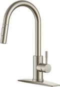 FORIOUS Kitchen Faucet with Pull Down Sprayer, Modern Brushed Nickel