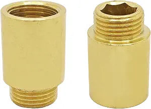 2Pcs 30mm Shower Head Extension Arm, Brass G1/2 Male to Female Thread, Length Pipe Fitting Shower Extender, Leak-Proof Adapter for Bathroom, Easy Installation