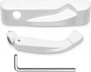 Folding Casement Window Crank Handle with Snap-On Cover  Includes Allen Key - White  Compatible with Multiple Window Operators (Right)