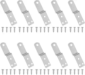 Lovelysp Z Shaped Corner Bracket Right Angle Picture Frame Braces Brackets 0.75 Inch Furniture Support Bracket with Installation Screws Can Be Widely Applied to Various Furniture 10PCS