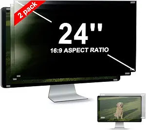 [2 Pack] 24 Inch Computer Privacy Screen Filter for Monitor 16:9