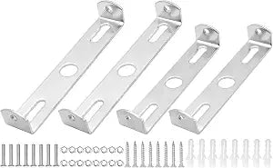 4PCS 3.5-3.9 Inch Light Fixture Mounting Bracket Square Kit, Universal Crossbar Kit with Hardware for Ceiling Pendant and Wall Sconce Installation