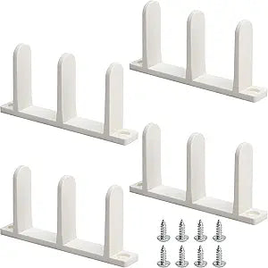4 Pack Siding Closet Door Floor Guide, White Sliding Closet Door Hardware