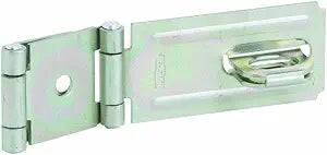 National Hardware Double Hinge Safety Hasp, 4-1/2", Steel, Zinc Plated