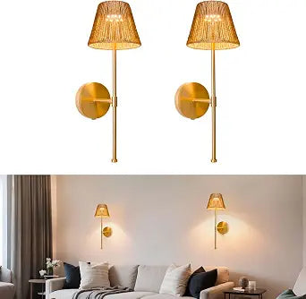 Battery Operated Wall Sconce Set No Wiring Needed of Two,18650mAh