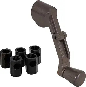 Prime-Line H 3960 Casement Folding Crank Handle, 2-3/4 In. Width, Die Cast Zinc, Bronze Finish (Single Pack)