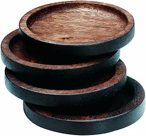Noritake Kona Wood 3-3/4-Inch Coasters, Set of 4