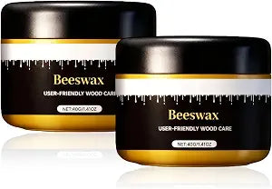 2pcs Wax, Beeswax Gleam - Premium Wax & Polish, All-Natural Wood Conditioner, Restorer and Protector for Tables, Cabinets, Cutting Boards Waterproof