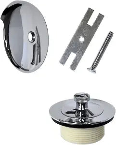 Danco Universal Lift and Turn Bath Drain Trim Kit with Overflow Plate, Chrome, (88966)