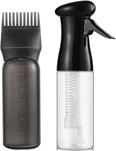 2 Pack Continuous Hair Spray Bottle and Oil Applicator for Hair Dye & Scalp