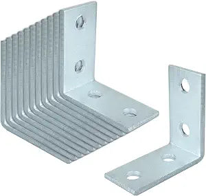 heneng 12 Pack L Bracket Hardware for 1-5/8" Strut Channel, 3/16" Thick