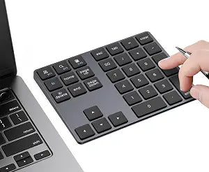 JOYEKY Wireless Number Pad Bluetooth Numeric Keypad for Laptop (Black)