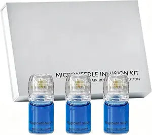 Micro Infusion Hair Renewal Kit,Hair Serum with Hyaluronic Acid, Peptide & Botanical Serum Ampoules,For Thinning or Fine,Thicker & Fuller-Looking