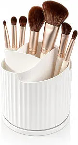 Anyoifax 360 Rotating Makeup Brush Holder Make Up Brushes Organizer, White