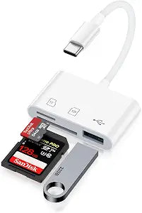 USBC SD Card Reader for iPhone 18Pro/17e/Air/16e/16 Pro Max/16 Pro/16 Plus