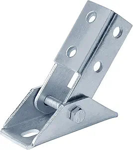 heneng 2 Pack Adjustable Angle Bracket for 1-5/8" Strut Channel,3/16" Thick