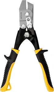 HURRICANE Sheet Metal V Notcher, Manual Hand Notcher Tool for HVAC Ductwork, Roofing & Gutters, Cuts 30 V-Notch in 24-Gauge Steel, with Safety Lock