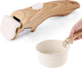Compatible Removable Handle for Carote Pots and Pans-Universal Quick-Release Detachable Handle Replacement for Thin Edge Cookware, Grip with Easy-Release Button, Wood Grain Color, 1PCS