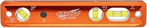 Swanson Tool Co TLL049M Savage Lightning Aluminum Torpedo Magnetic Illuminated Levels, 9", 3 Vials