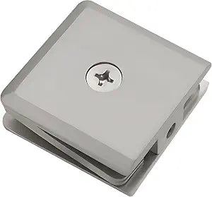 Glass Clamp, Solid Brass Shower Door Clamp, Brushed Nickel