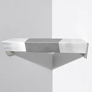 LIWEIKE Brushed Nickel Shower Foot Rest Bar Wall Mount Shower Stool for Shaving Legs Non-Slip Scrub Shower Foot Step Square Corner Shower Shaver Foot Rest