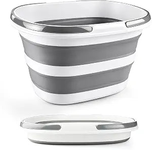 Collapsible Mop Bucket with Handle for Cleaning, 16L(4.2 Gallon) Silicone Square Mopping Bucket for Windows Cleaning or Car Washing, Cleaning Supplies Organizer Plastic Bucket for Storage