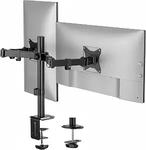 Mount-It Dual Monitor Arm, Heavy Duty Desk Mount for 2 Screens 13-32 in