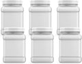Mountain West, Square Jars 48 fl Oz (6 Pack)