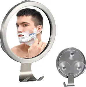 Yinhing Bathroom Fogless Shower Mirror Suction Cup Wall Mount Mirror with Hook for Optimal Clarity and Convenience in Your Daily Grooming Routine