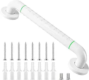 Grab Bars for Bathtubs and Showers, 16 Inch Anti Slip Bathroom Safety Shower Handles for Seniors Handicap Elderly Assistance, Hand Rails for Toilet Walls Bath Tub, 1" Stainless Steel HandrailWhite