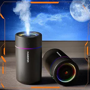 Mini Humidifier, 280ml USB Personal Desktop Humidifier for Car, Office, Bedroom etc. Auto Shut-Off, 2 Mist Modes, Super Quiet - (BL - Black)