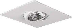 NICOR Lighting 4 inch White Gimbal Ring Square Trim, for 4 inch Housings (19523WH)
